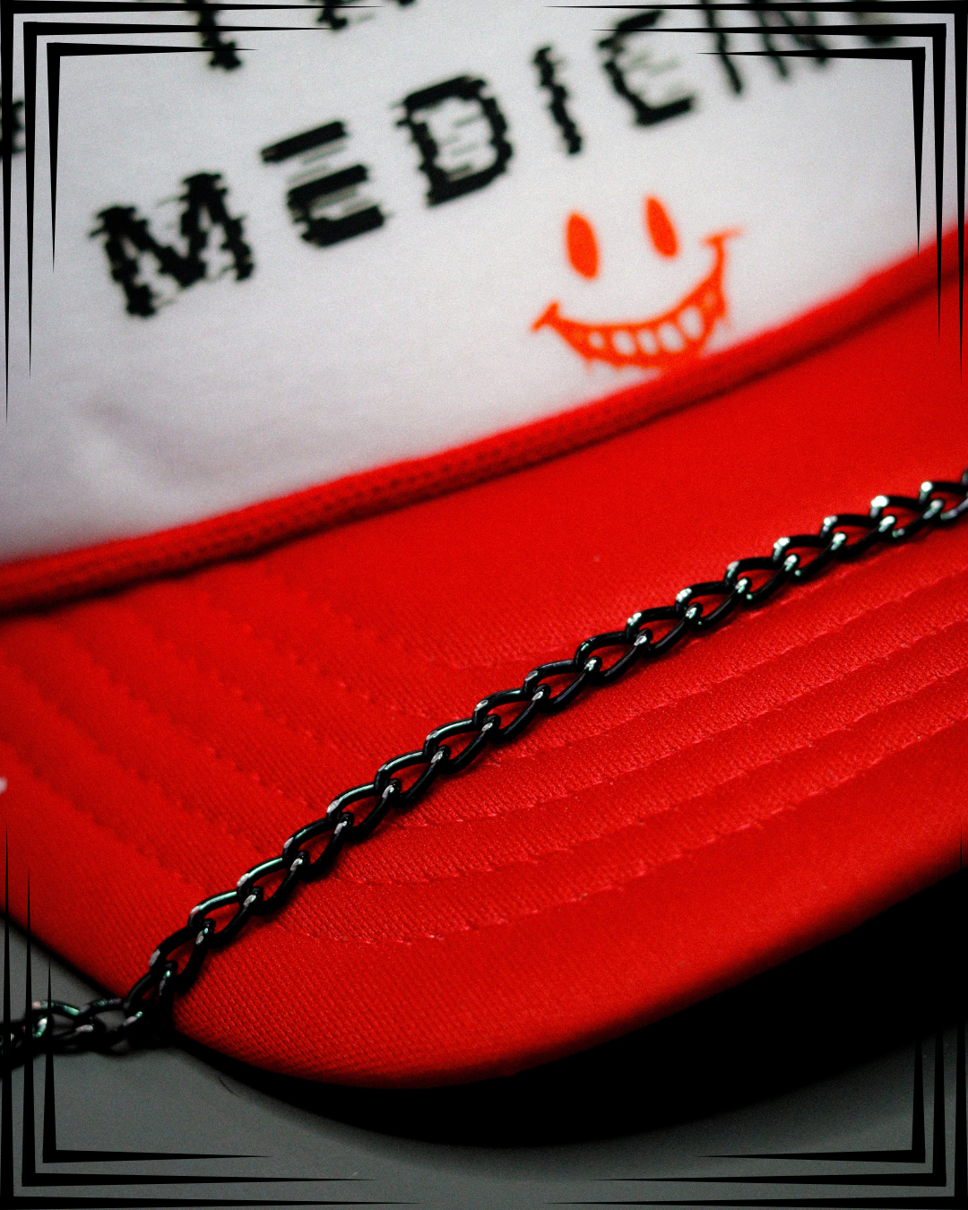 Black Sparkle Hat Chain