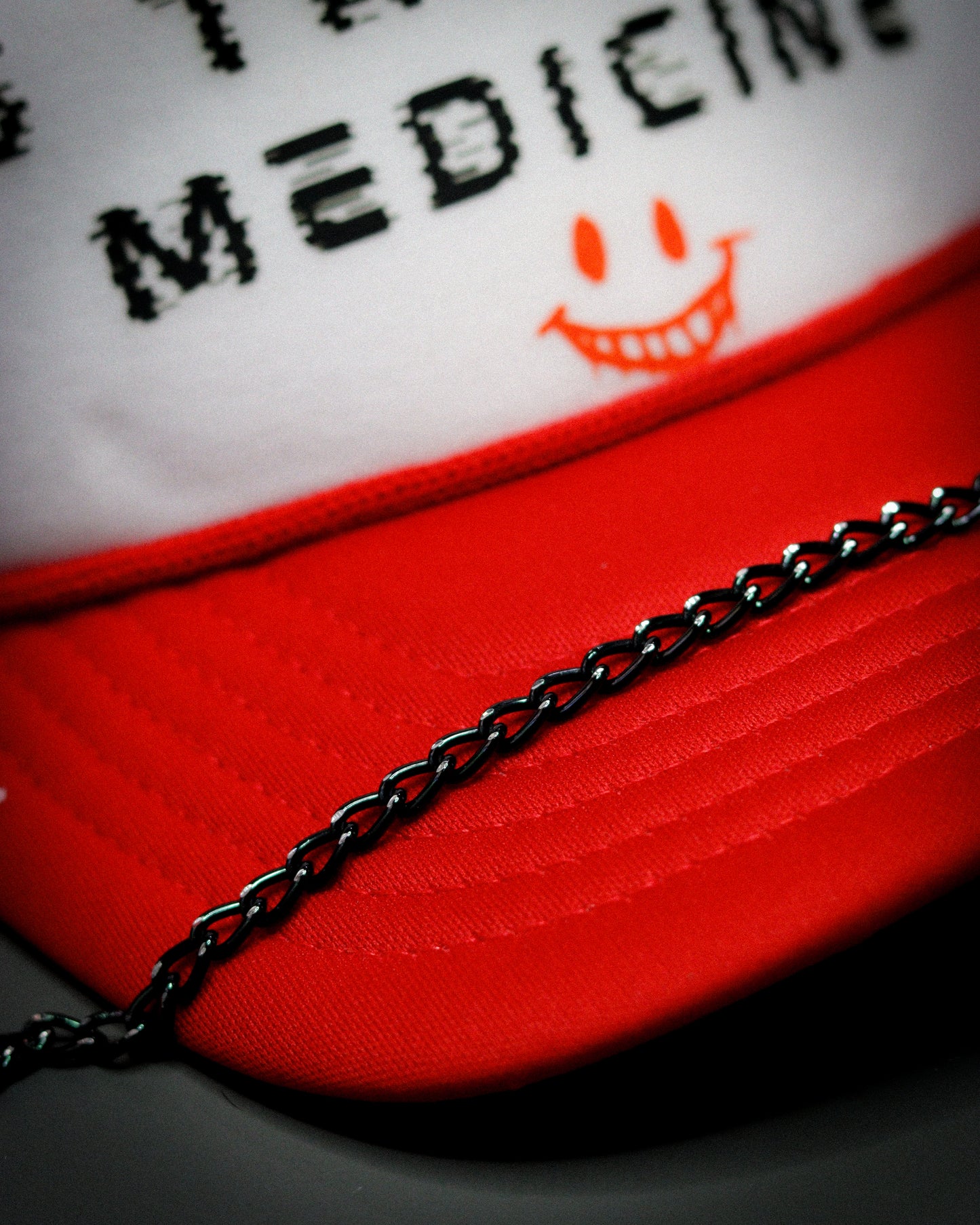 Black Sparkle Hat Chain